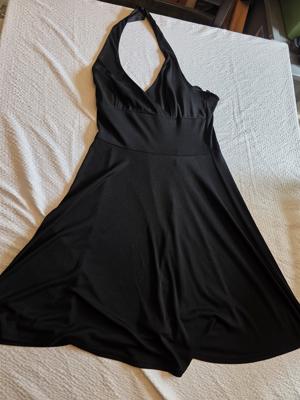 La Belle Black Backless Halter Dress Xl